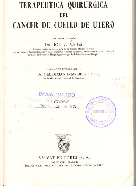Terapeutica Quirúrgica del Cancer de Cuello de Útero