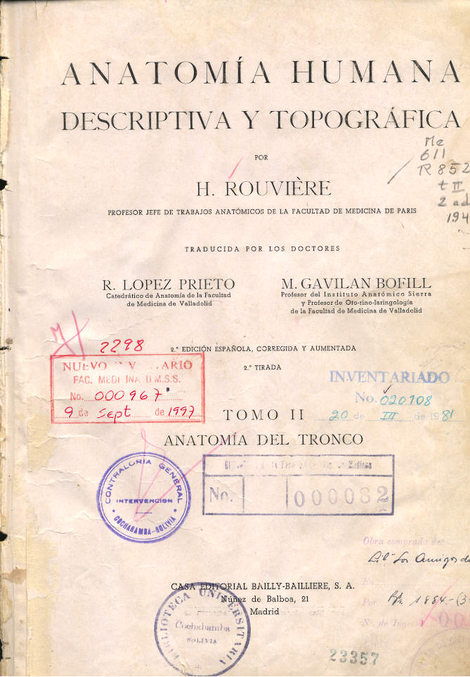 Anatomia Humana Descriptiva y Topografica