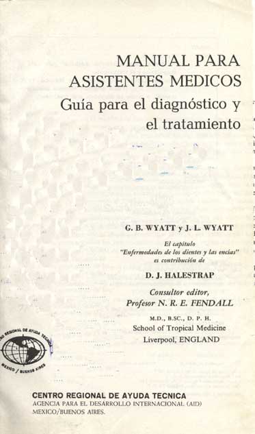 Manual para Asistentes Medicos Guia para el Diagnóstico y el Tratamiento
