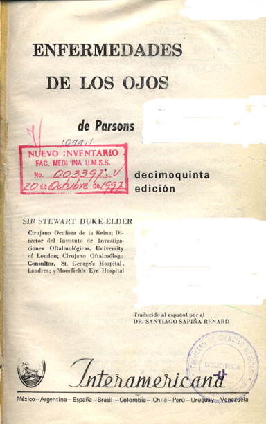 Enfermedades de los Ojos de Parsons