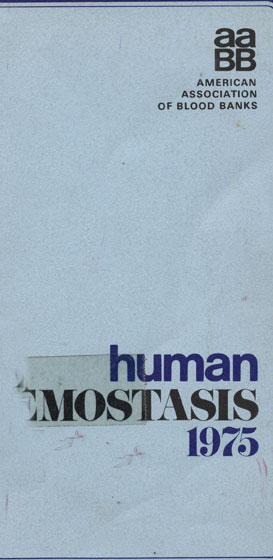 Human Hemostasis - 1975