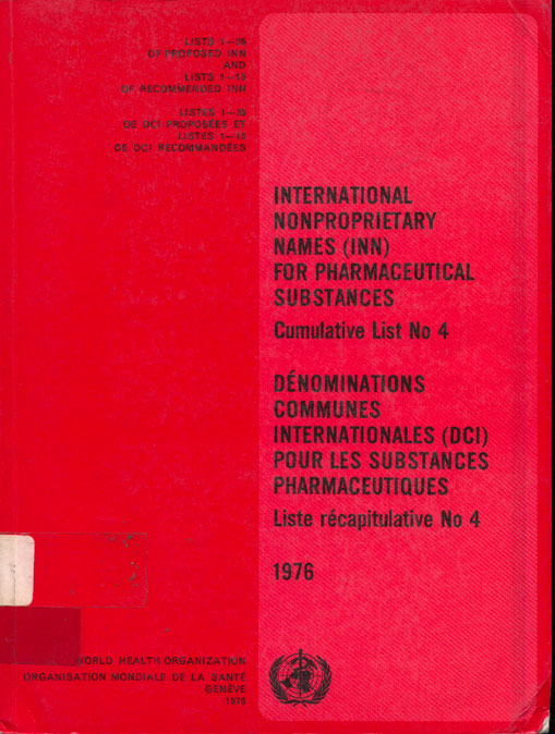 International nonproprietary names (INN) for pharmaceutical substances