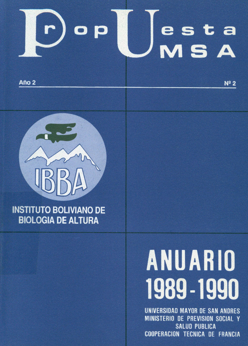 Propuesta UMSA Anuario 1989 - 1990