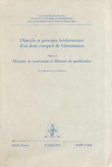 Objectifs et Principes Fondamentaux d'un droit compara de L'alimentation