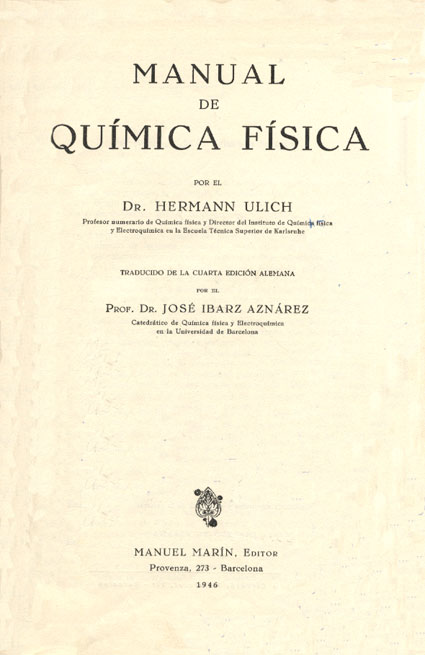 Manual de Quimica Fisica