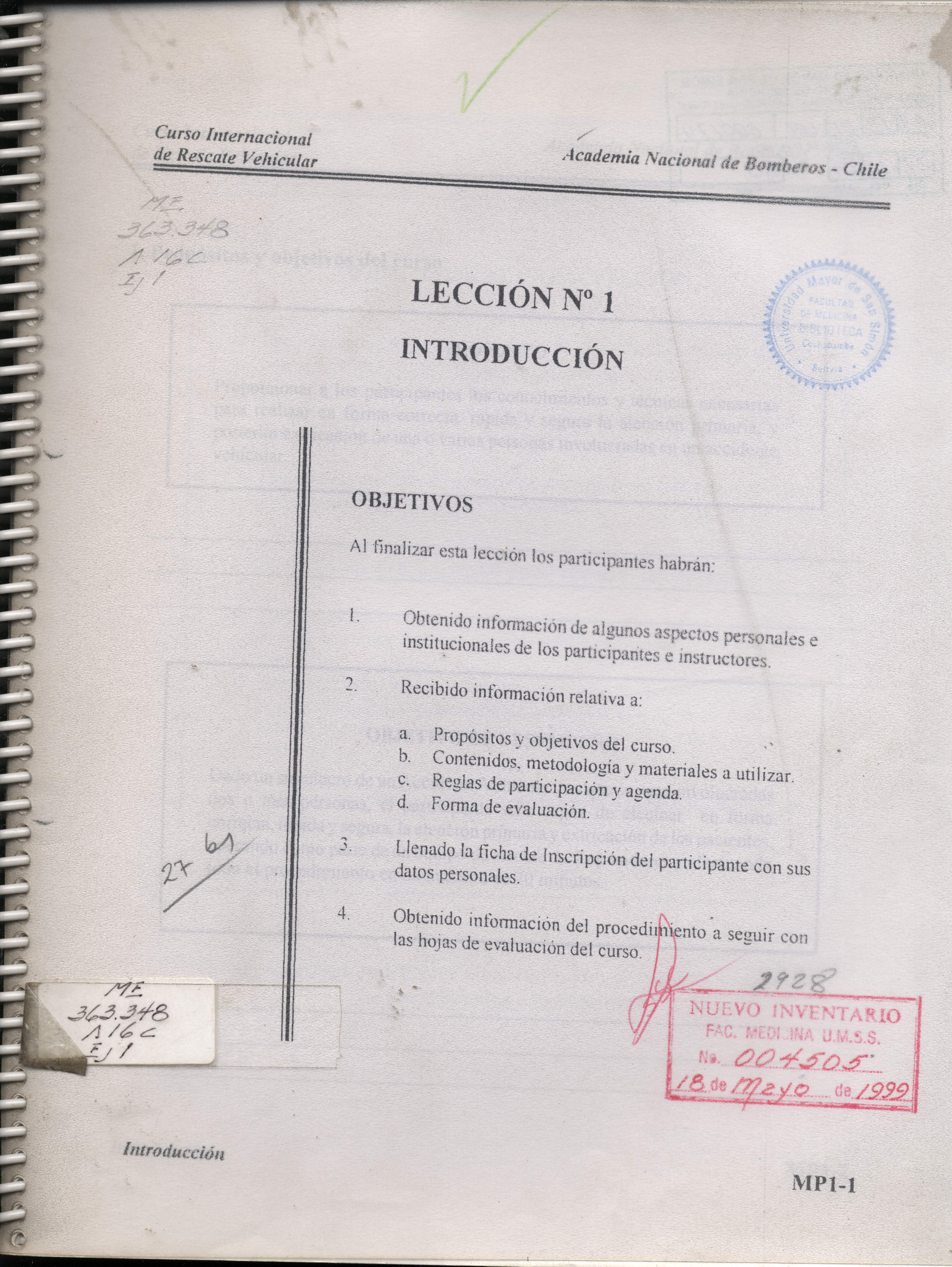 Curso Internacional de rescate vehicular