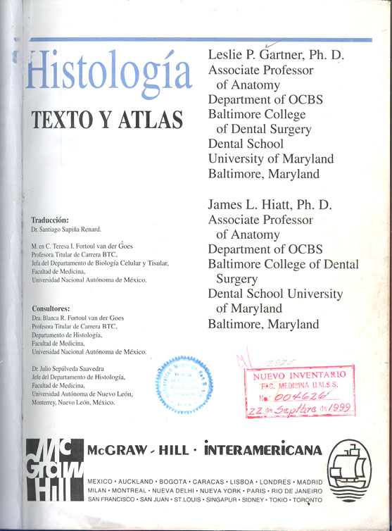 Histologia Texto y Atlas