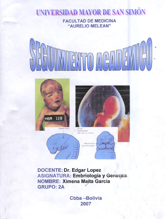 Seguimiento Academico: Embriologia y genetica