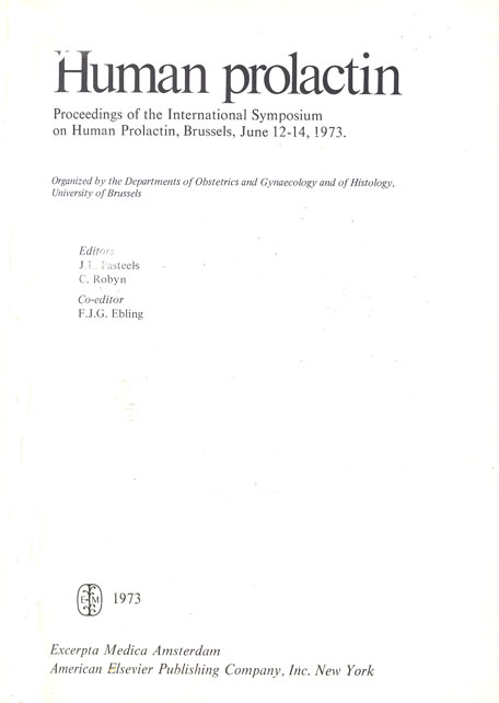 Human prolactin: Proceedings of the international symposium