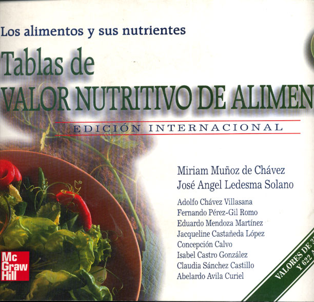 Los alimentos y sus nutrientes - Tablas de Valor Nutritivo de Alimentos
