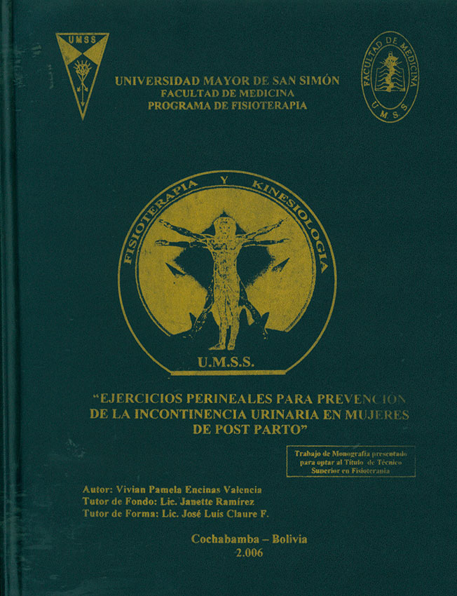 Ejercicicios Perineales para Prevención de la Incontinenecia Urinaria en Mujeres de Parto