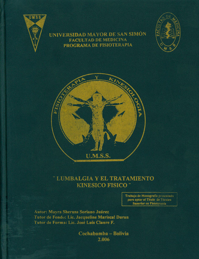 Lumbalgia y el Tratamiento Kinesico Fisico