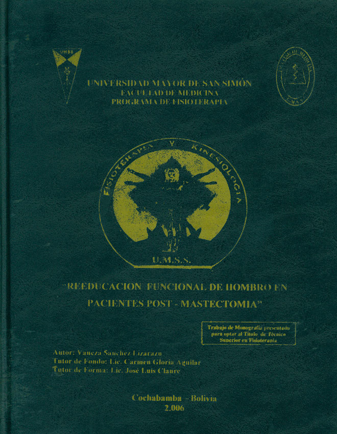 Reeducacion Funcional de  Hombro en Pacientes Post-Mastectomia