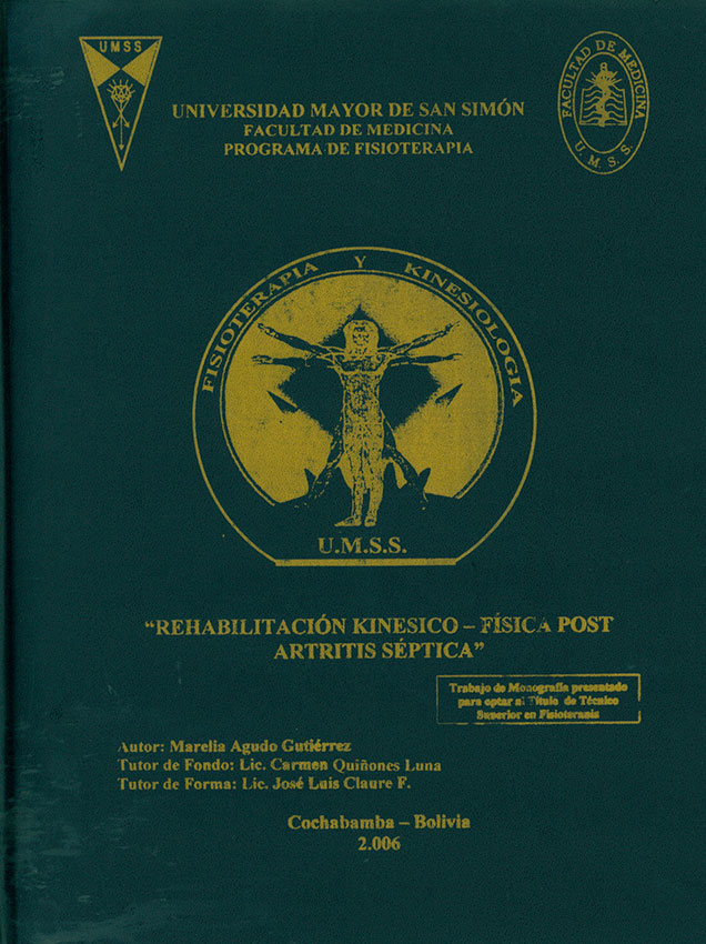 Rehabilitación Kinesico-Fisica Post artritis Séptica