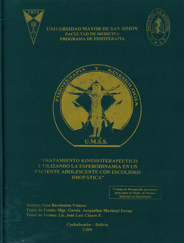 Tratamiento Kinesioterapeutico utilizando la Esferadinamia en un Paciente Adolecente con Escoliosis Idiopatica