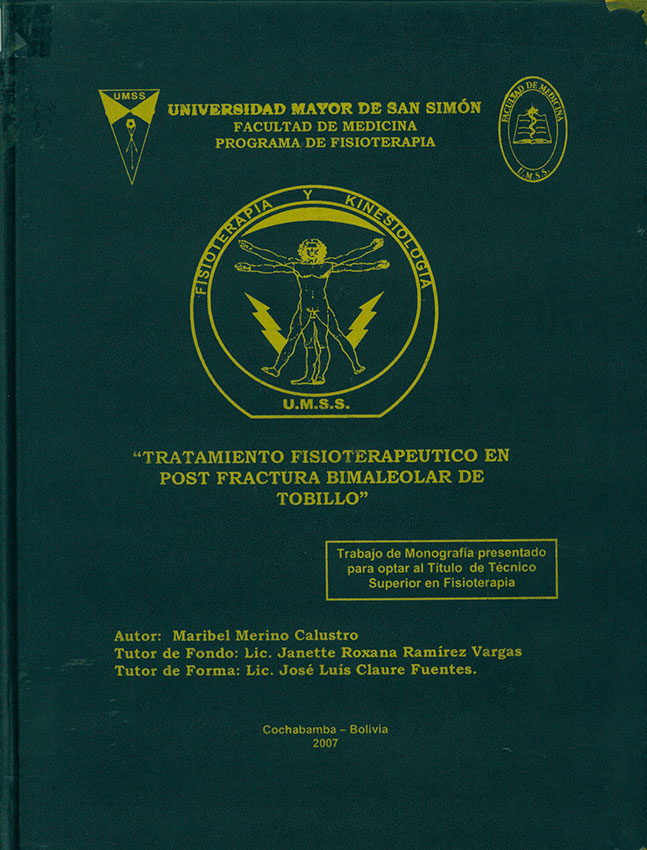 Tratamiento Fisioterapéutico en Post Fractura Bimaleolar en de Tobillo