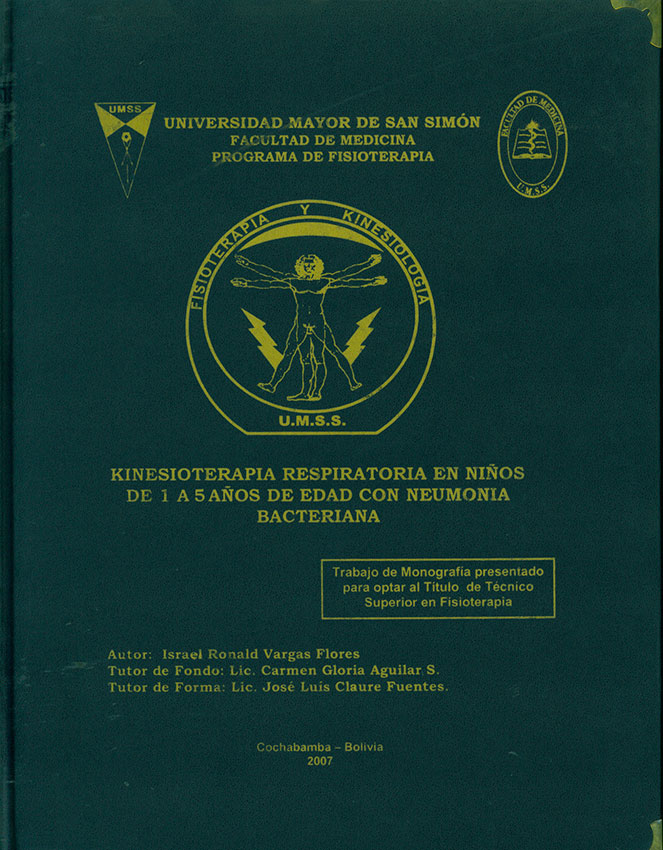 Kinesioteerapia Respiratoria en niños de 1 a 5 Años de Edad con neumonia  Bacteriana