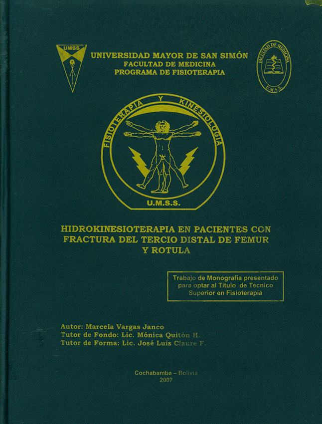 Hidrokinesioterapia en Pacientes con Fractura del Tercio Distal de Fermur y Rotula