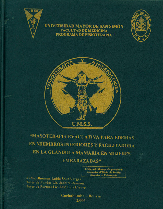 Masoterapia Evacuativa  para Edemas en Miembros Inferiores y Facilitadora en la Glandula Mamaria en Mujeres Embarazadas