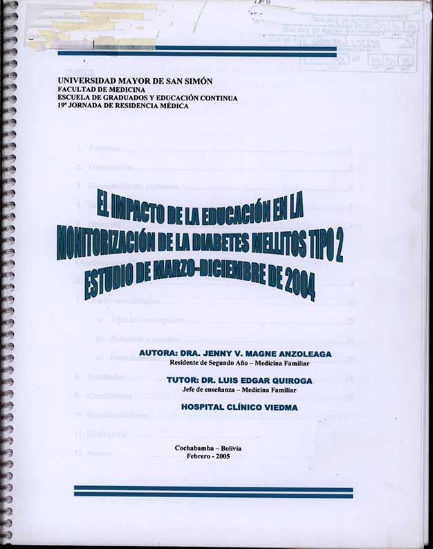 El Impacto de la Educación en la Monitorización de la Diabetes Mellitos Tipo 2 Estudio de Marzo-Diciembre de 2004