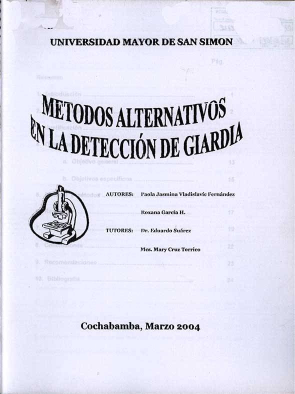 Metodos  Alternativos en la Detección de Giardia