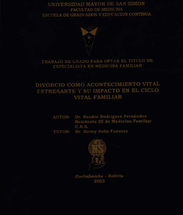 Divorcio como Acontecimiento Vital Estresante y su Impacto en el Ciclo Vital Familiar