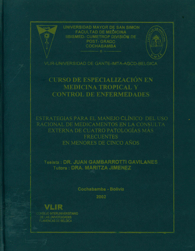 Estrategia para el Manejo Clinico del uso racional de Medicamentos en la Consulta externa de Cuatro Patologias mas Frecuentes