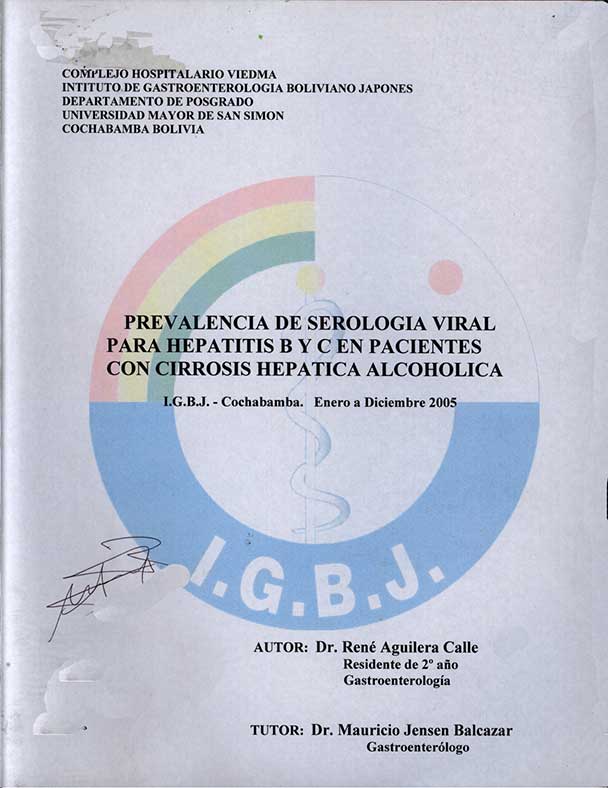 Prevalencia de Serologia Viral para Hepatitis B y C en Pacientes con Cirrosis Hepatica Alcoholica
