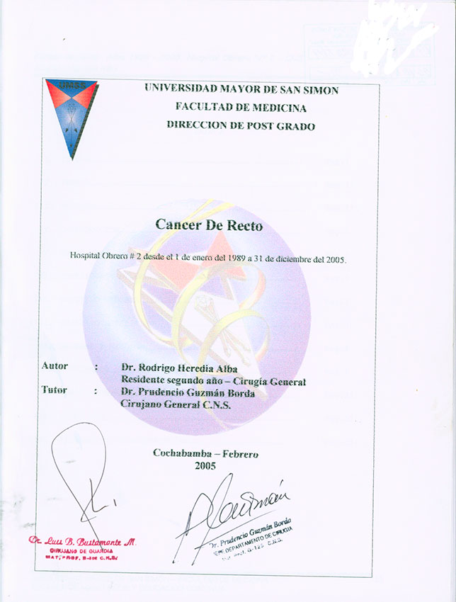 Cancer de Recto