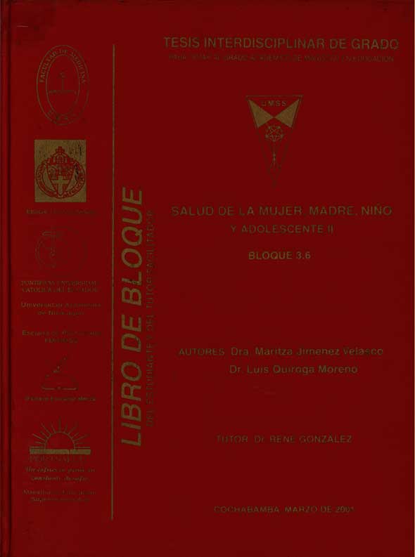 Salud de la Mujer, Madre, Niño y Adolescente; Bloque 4.2