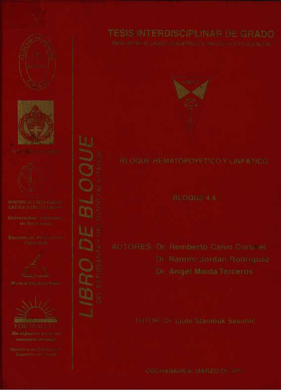 Bloque Hematopoyetico y Linfatico; Bloque 4.4