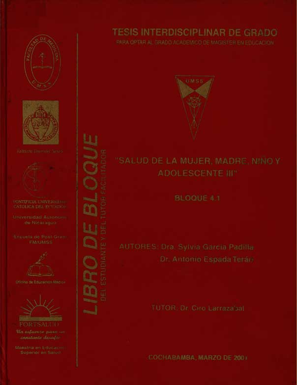 Salud de la Mujer, Madre, Niño y Adolescente III; Bloque 4.1