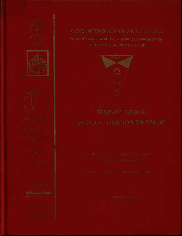 Tesis de Grado Bloque: Gestion en salud