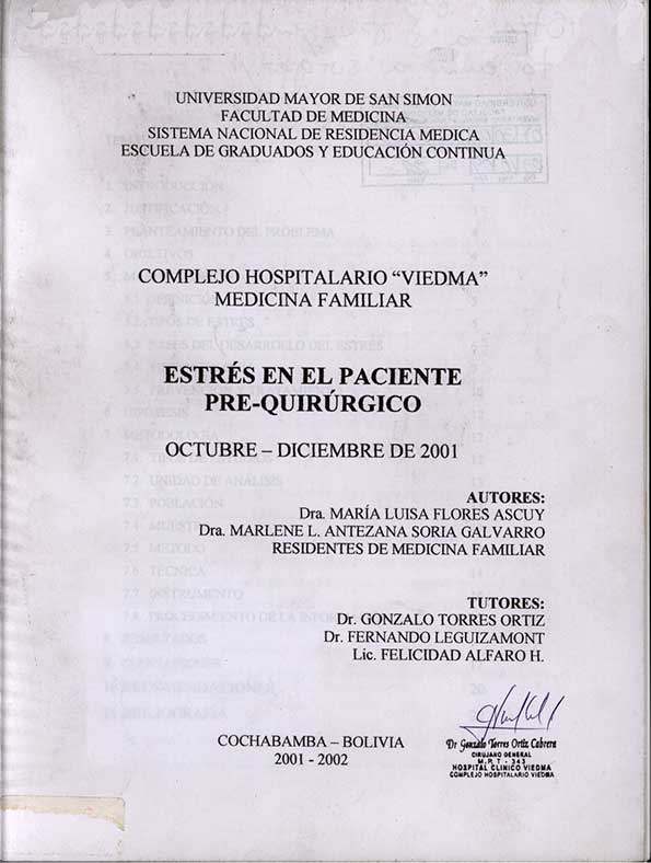 Estres en el paciente Pre-Quirurgico