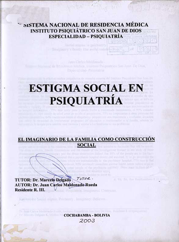 Estigma social en Psiquiatria