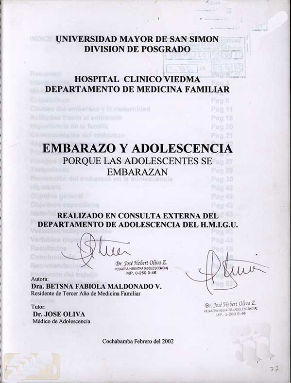 Embarazo y adolescencia; porque las adolescentes se Embarazan