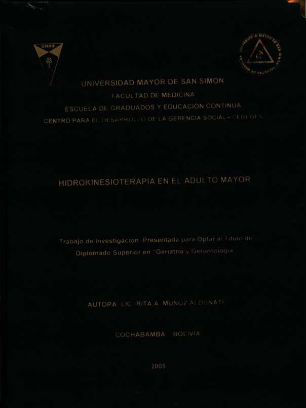 Hidrokinesioterapia en el Adulto Mayor