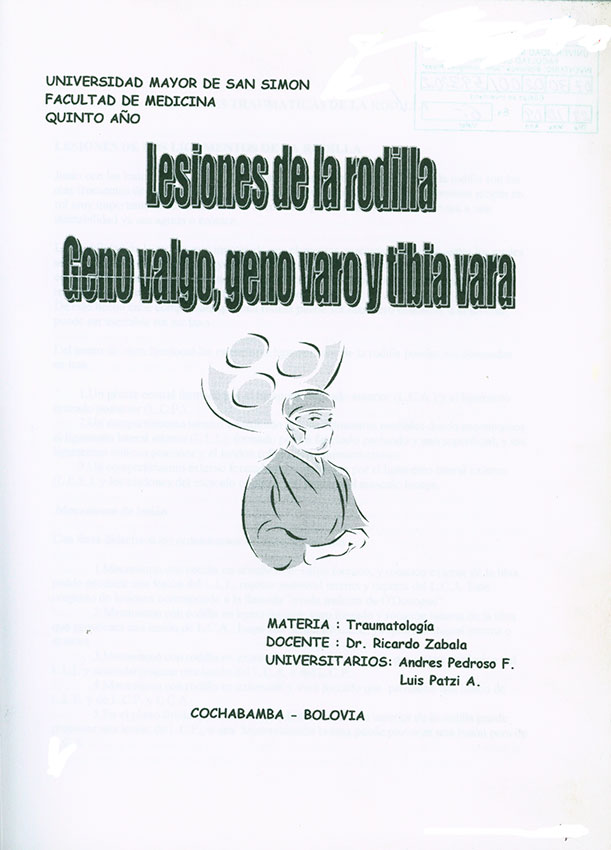 Lesiones de la Rodilla Geno Valgo, Geno Varo y Tibia Vara