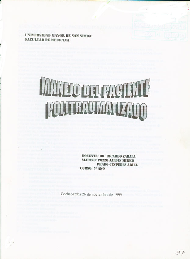 Manejo del Paciente Politraumatizado