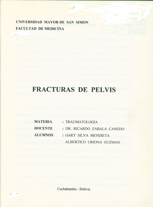 fracturas de Pelvis