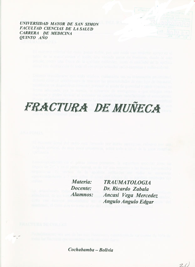 Fractura de Muñeca