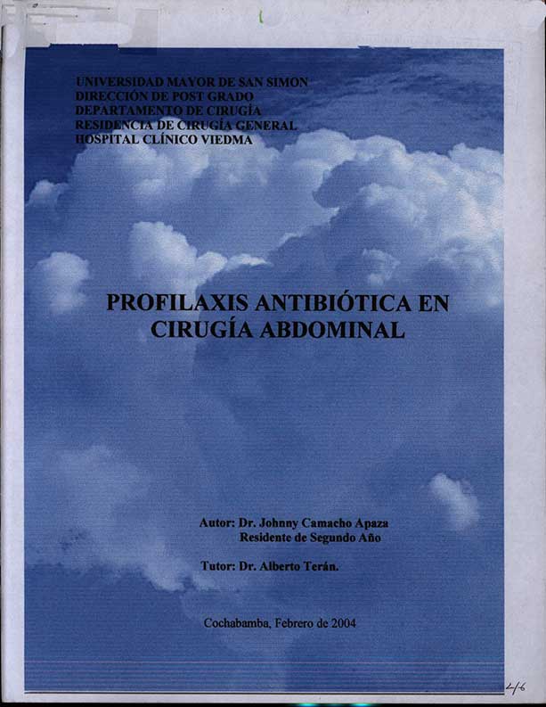 Profilaxis Antibiotica en Cirugia Abdominal