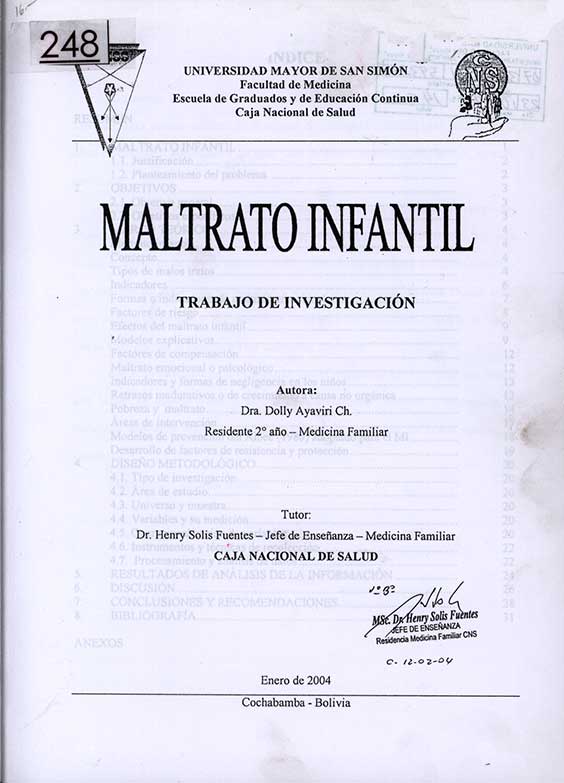 Maltrato Infantil