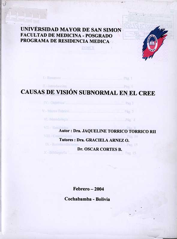 Causas de Vision Subnormal en el Cree