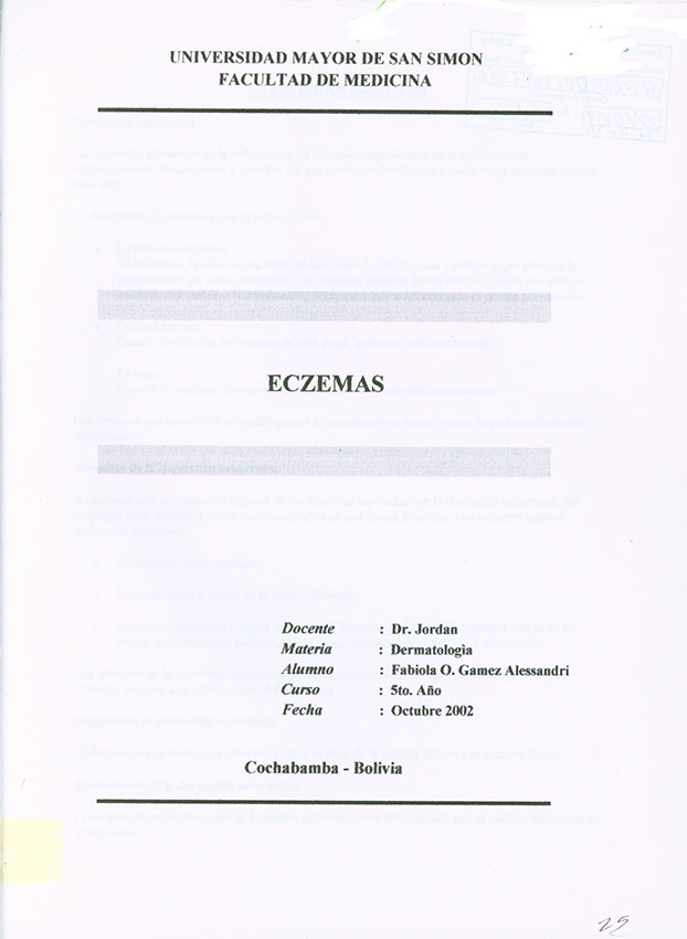 Eczemas