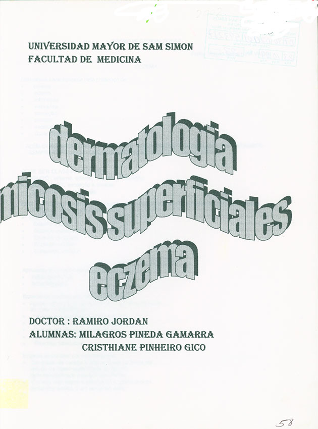 Dermatologia Micosis Superficiales Eczema