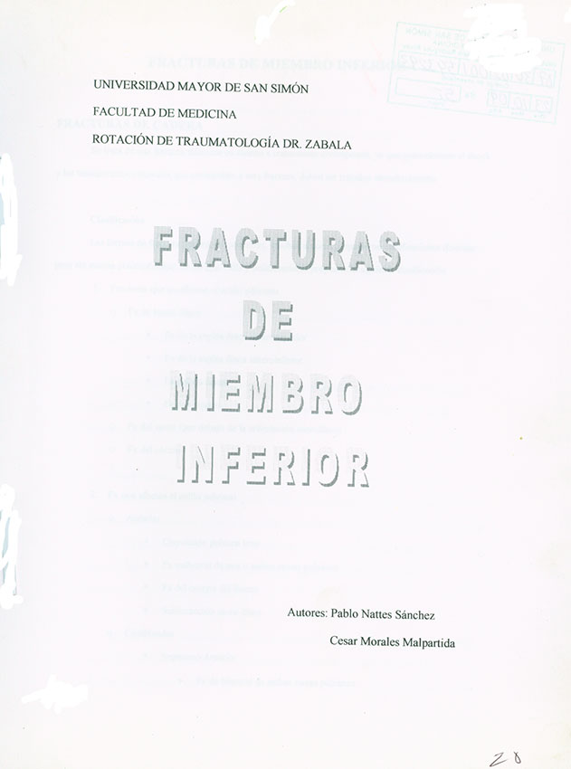 Fracturas de Miembro Inferior