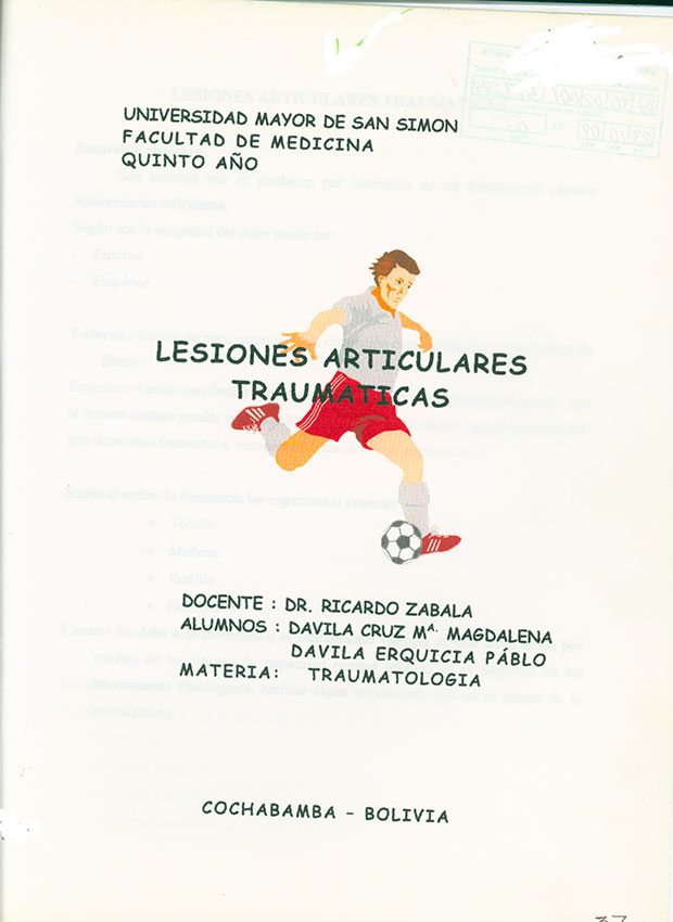 Lesiones Articulares Traumaticas