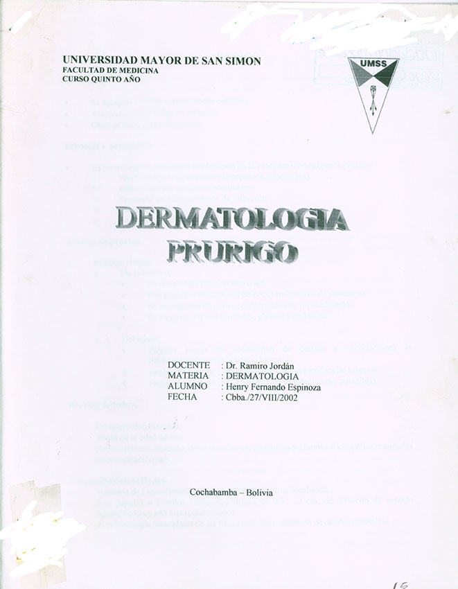 Dermatología Prurigo