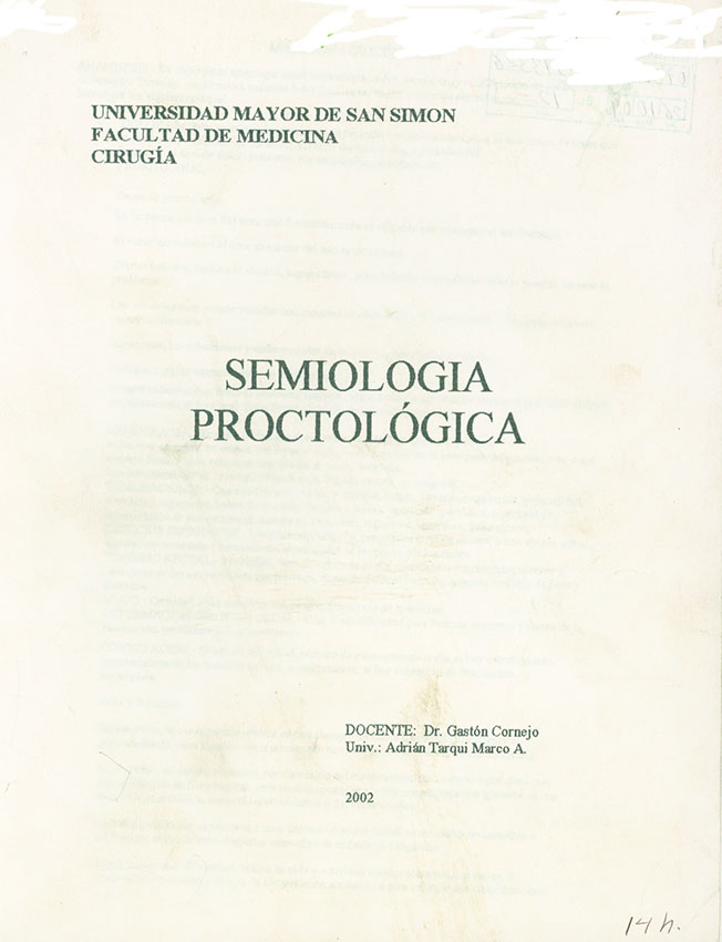 SemiologÝa Proctológica